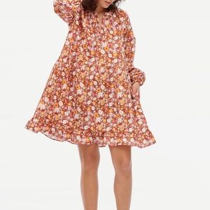 LACAUSA Keyla Dress-Clay Watercolor Floral-Size Small